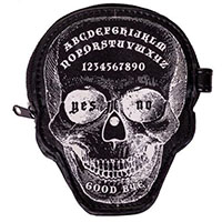 Power Trip Zipper Skull Ouija Coin Purse by Banned Apparel