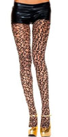 Leopard Print Sheer Spandex Pantyhose