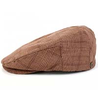 Hooligan Hat by Brixton- Brown/Tan Plaid (Sale price!)