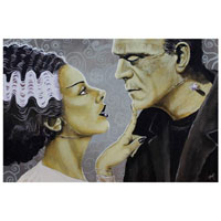 Flirtationship Bride & Frankenstein Mike Bell -  Fine Art Print