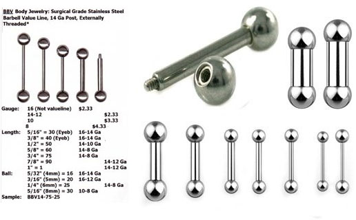 Surgical Grade Stainless Steel Barbell (Sale price!)