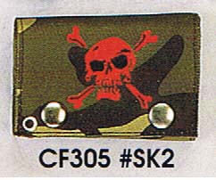 Camoflage Wallet With Embroidered Skull And Bones (Comes with chain!) 