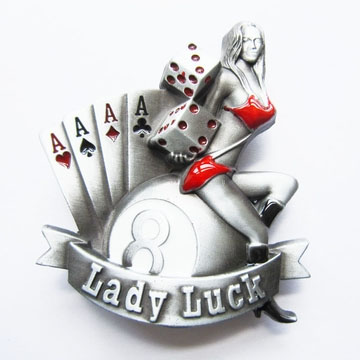 Lady Luck belt buckle (bb179)