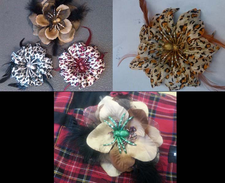 Tara Tarantula hair clips by Hairy Scary - SALE