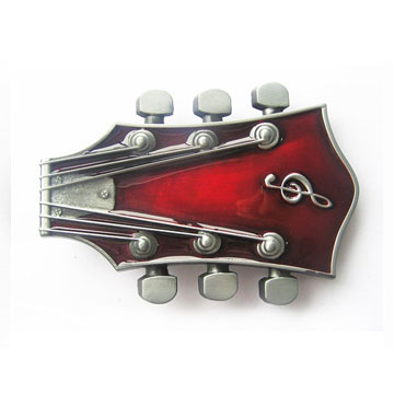 Guitar Stock (Red) belt buckle (bb168)