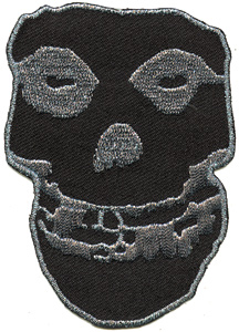Misfits- Black & Silver Skull 10" embroidered back patch