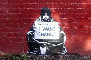 Banksy- Small Change poster