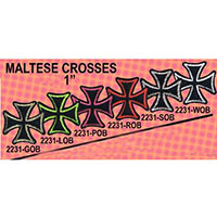 Iron Cross 1" embroidered patch (ep85) - pink only