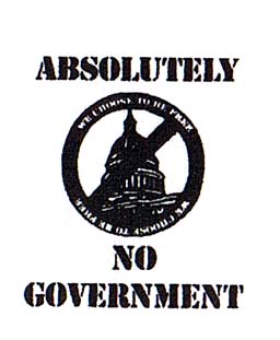 Absolutely No Government cloth patch (cp892)