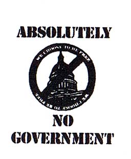 Absolutely No Government cloth patch (cp338)