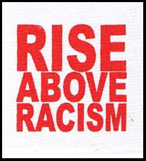 Rise Above Racism cloth patch (cp343)