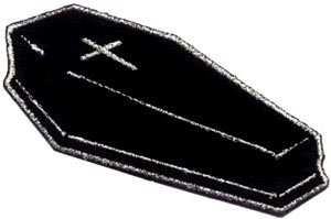 Coffin embroidered patch (ep484)