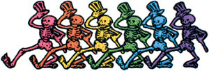 Grateful Dead- Dancing Skeletons embroidered patch (ep289)