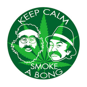 Cheech And Chong- Keep Calm Smoke A Bong pin (pinX155)