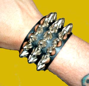 Spikes for Clothing, Crafting, and Punk Rock Jewelry Designs; 5 Yards  Flatback Cone Stud Wrap; by Mandala Crafts