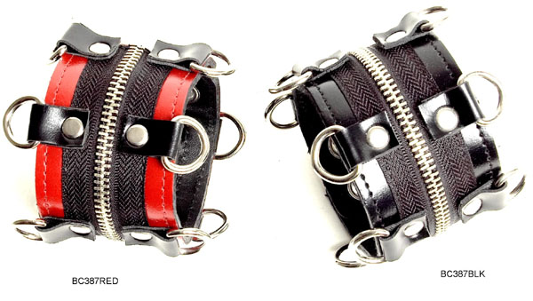 Zipper Bracelet With Riveted D-Ring by Funk Plus
