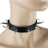 1 Row 1 1/4" Horned Cone Spike Choker by Funk Plus