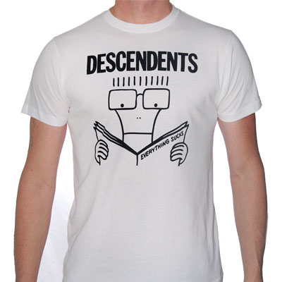 Descendents- Everything Sucks on a white shirt
