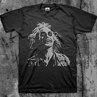 Beetlejuice- Face on a black shirt