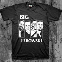 Big Lebowski- Black Flag Faces on a black shirt