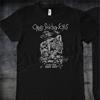Cross Stitched Eyes- Christ Free Cast Out on a black shirt (Sale price!)
