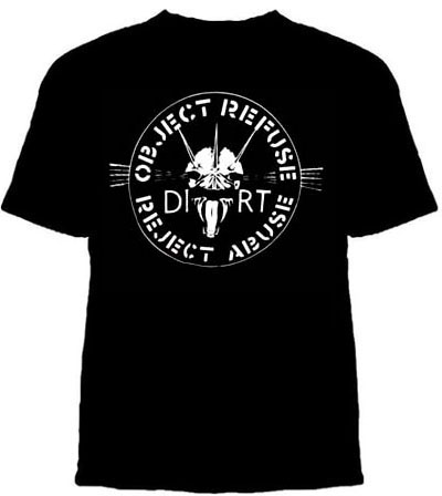Dirt- Object Refuse Reject Abuse on a black youth size shirt