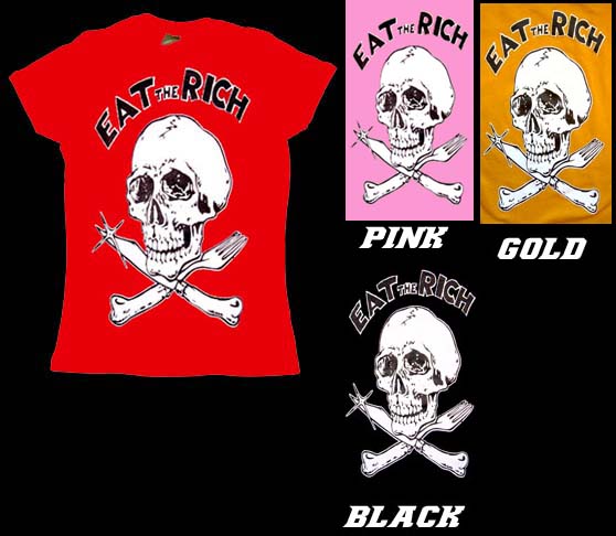Eat The Rich on a girls fitted shirt (Sale price!)