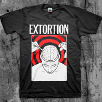Extortion- Brain on a black shirt (Sale price!)