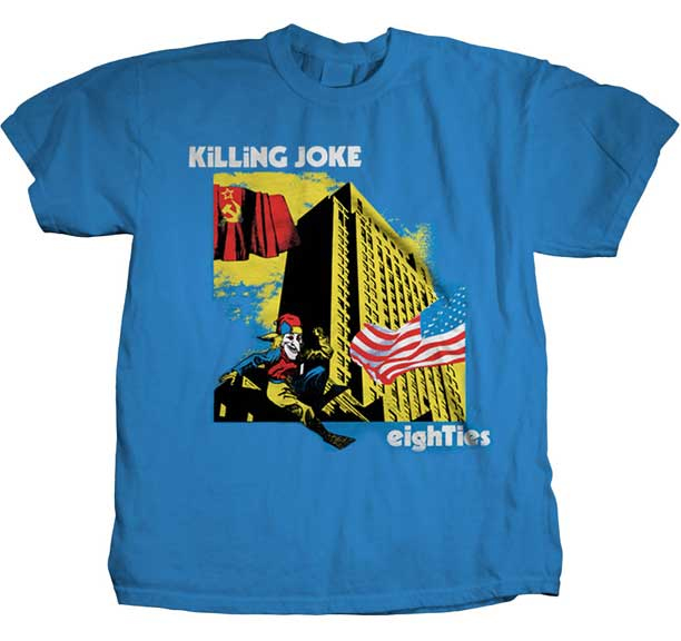 Killing Joke- Eighties on a blue shirt