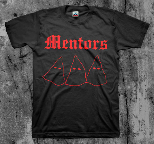Mentors- Hoods on a black shirt