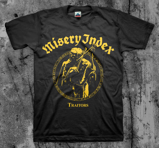 Misery Index- Traitors on a black shirt (Sale price!)