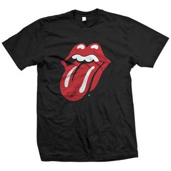 Rolling Stones- Tongue on a black shirt