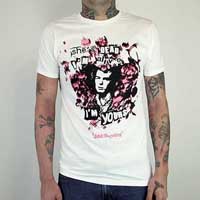 Seditionaries She's Dead I'm Alive (Sid Vicious) on a white ringspun cotton shirt - SALE XL only