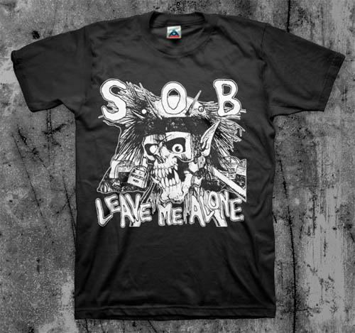 SOB- Leave Me Alone on a black shirt (Sale price!)