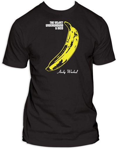 Velvet Underground- Banana on a black shirt