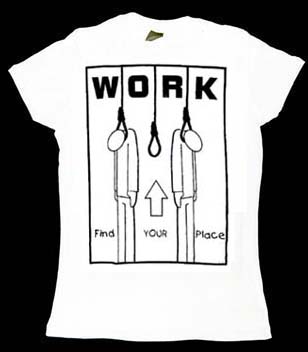Work, Find Your Place on a white fitted girls shirt (Sale price!)