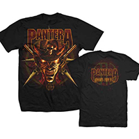 Pantera- Demon Head on front, Cowboys From Hell on back on a black shirt (Sale price!)