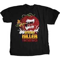 Attack Of The Killer Tomatoes- Tomato & Girl on a black shirt