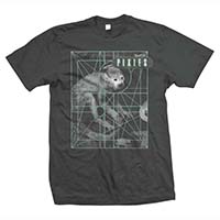 Pixies- Monkey Grid on a charcoal shirt