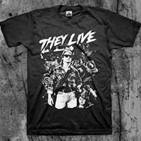 They Live- Collage on a black shirt