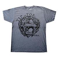 Tip Top Tattoo Tiger on a dark gray shirt (Sale price!)